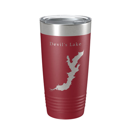 Devil's Lake Map Tumbler Travel Mug Insulated Laser Engraved Coffee Cup Oregon 20 oz-18