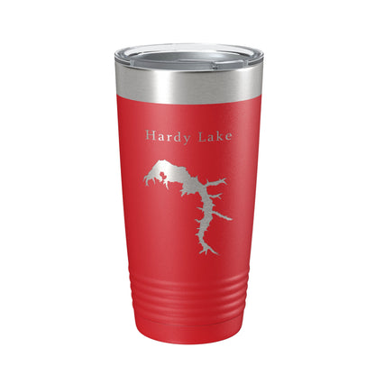 Hardy Lake Map Tumbler Travel Mug Insulated Laser Engraved Coffee Cup Indiana 20 oz-10