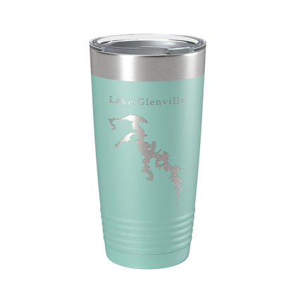 Lake Glenville Map Tumbler Travel Mug Insulated Laser Engraved Coffee Cup North Carolina 20 oz-12