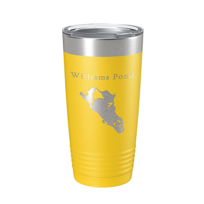 Williams Pond Tumbler Lake Map Travel Mug Insulated Laser Engraved Coffee Cup Connecticut 20 oz-19
