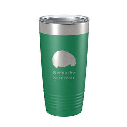 Neenoshe Reservoir Tumbler Lake Map Travel Mug Insulated Laser Engraved Coffee Cup Colorado 20 oz-9