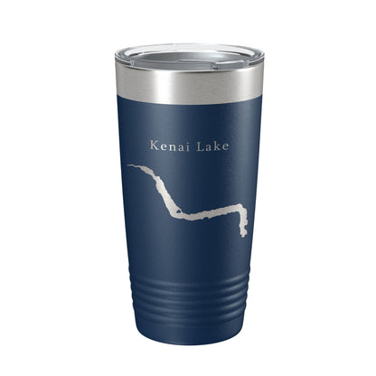Kenai Lake Map Tumbler Travel Mug Insulated Laser Engraved Coffee Cup Alaska 20 oz-2