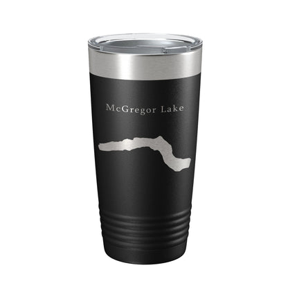 McGregor Lake Map Tumbler Travel Mug Insulated Laser Engraved Coffee Cup Montana 20 oz-0