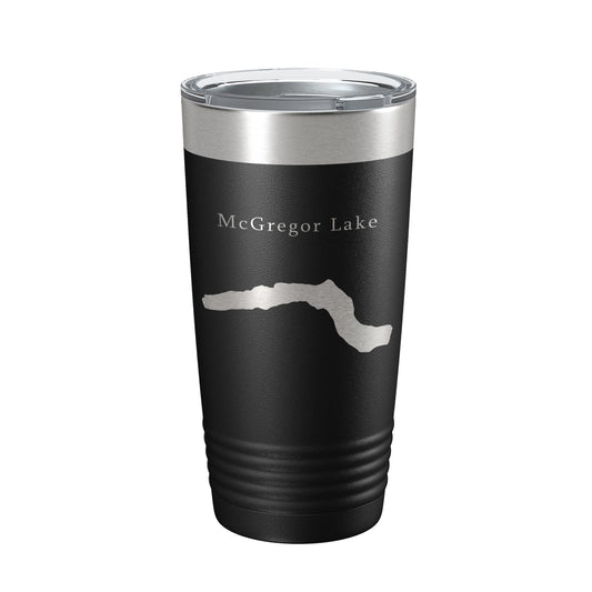 McGregor Lake Map Tumbler Travel Mug Insulated Laser Engraved Coffee Cup Montana 20 oz-0