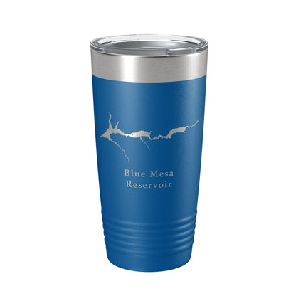 Blue Mesa Reservoir Tumbler Lake Map Travel Mug Insulated Laser Engraved Coffee Cup Colorado 20 oz-6