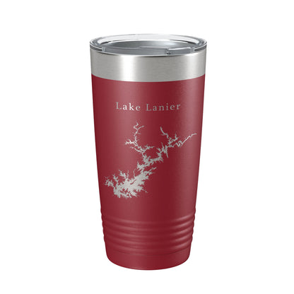 Lake Lanier Map Tumbler Travel Mug Insulated Laser Engraved Coffee Cup Sidney Georgia 20 oz-18