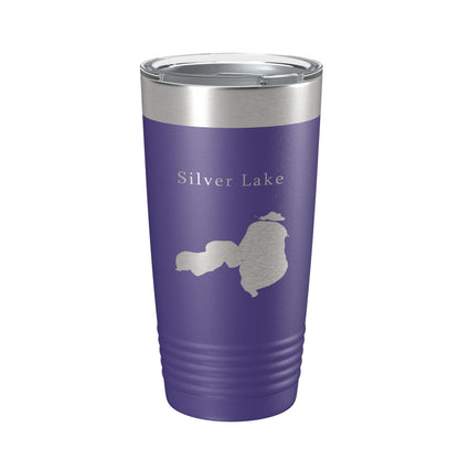Silver Lake Map Tumbler Travel Mug Insulated Laser Engraved Coffee Cup Iowa 20 oz-15