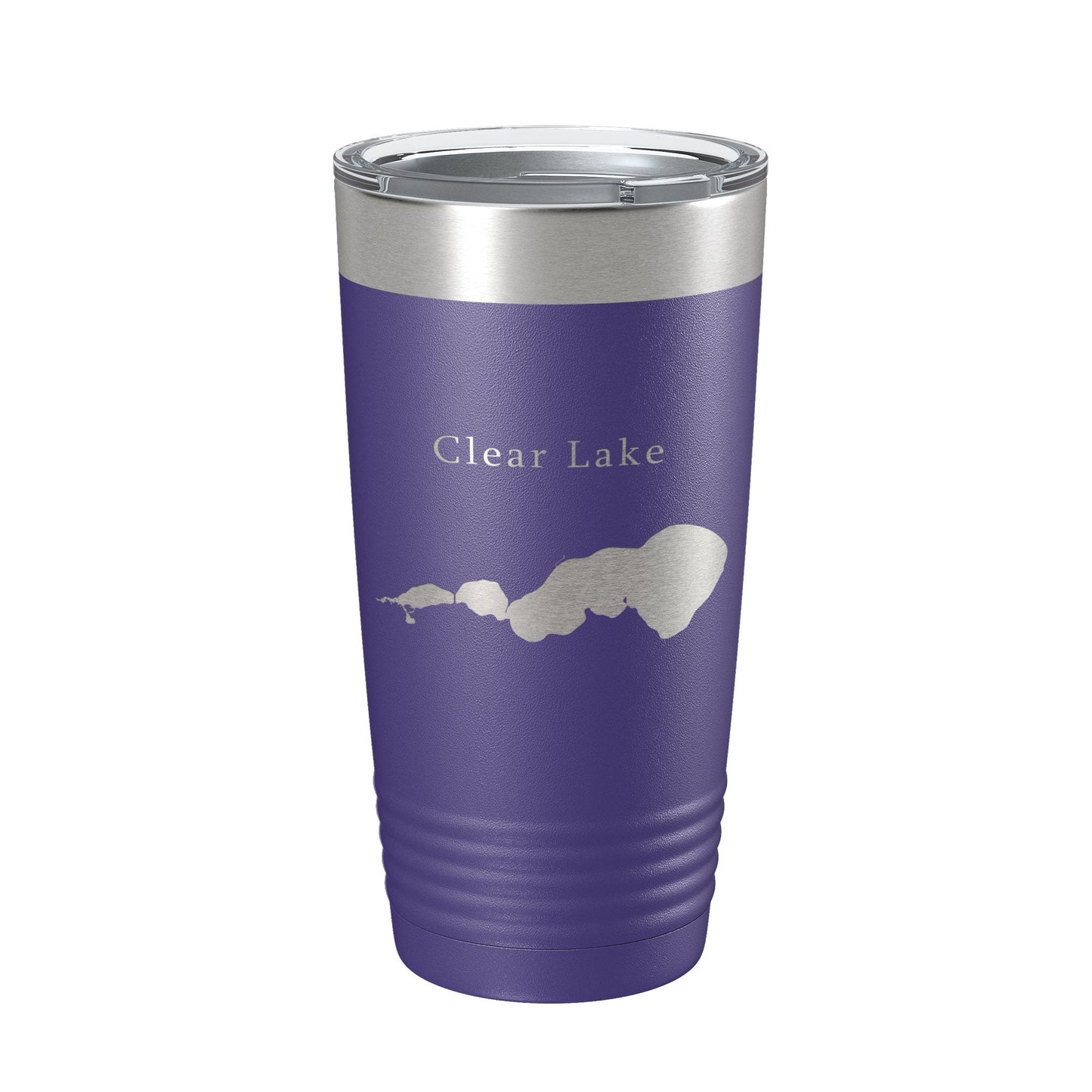 Clear Lake Map Tumbler Travel Mug Insulated Laser Engraved Coffee Cup Iowa 20 oz-15
