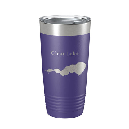 Clear Lake Map Tumbler Travel Mug Insulated Laser Engraved Coffee Cup Iowa 20 oz-15