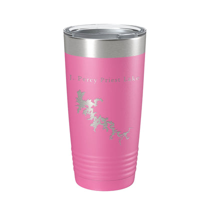 J. Percy Priest Lake Map Tumbler Travel Mug Insulated Laser Engraved Coffee Cup Tennessee 20 oz-11