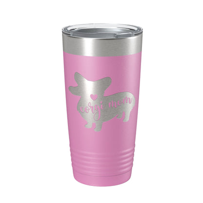 Corgi Mom Tumbler Dog Travel Mug Gift Insulated Laser Engraved Coffee Cup 20 oz-14
