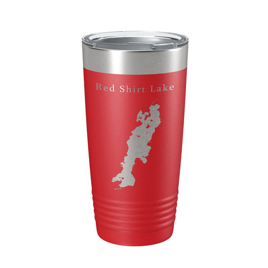 Red Shirt Lake Map Tumbler Travel Mug Insulated Laser Engraved Coffee Cup Alaska 20 oz-10