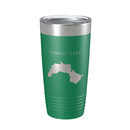 Orange Lake Map Tumbler Travel Mug Insulated Laser Engraved Coffee Cup Maine 20 oz-9