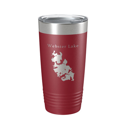 Webster Lake Map Tumbler Travel Mug Insulated Laser Engraved Coffee Cup Massachusetts 20 oz-18