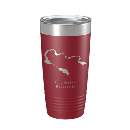 C. J. Strike Reservoir Tumbler Lake Map Travel Mug Insulated Laser Engraved Coffee Cup Snake River Boise Idaho 20 oz-18