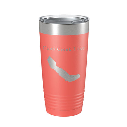 Cane Creek Lake Map Tumbler Travel Mug Insulated Laser Engraved Coffee Cup Arkansas 20 oz-20