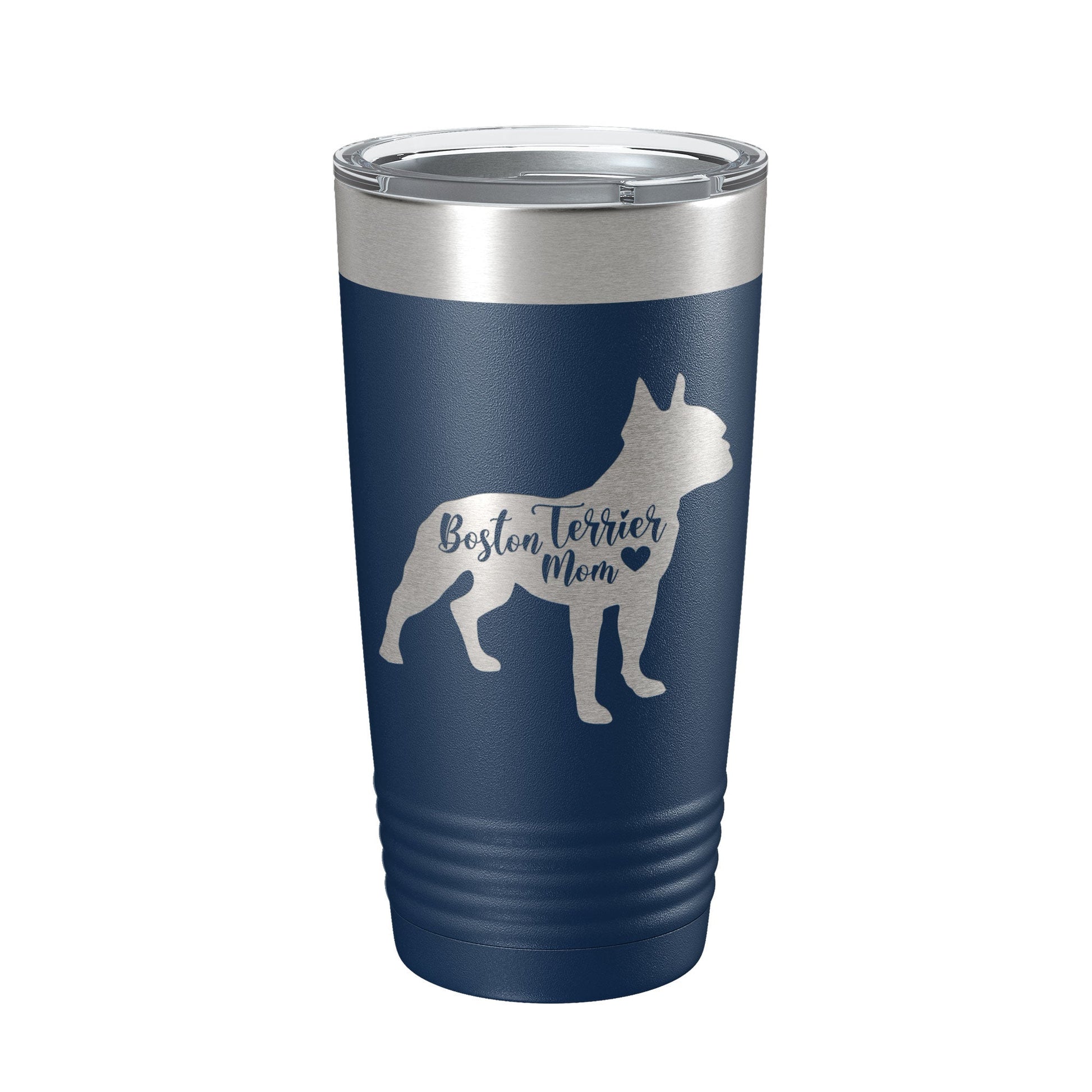 Boston Terrier Mom Tumbler Dog Travel Mug Gift Insulated Laser Engraved Coffee Cup 20 oz-2