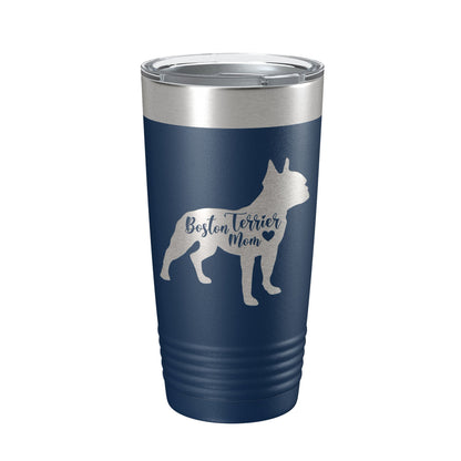 Boston Terrier Mom Tumbler Dog Travel Mug Gift Insulated Laser Engraved Coffee Cup 20 oz-8