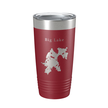Big Lake Map Tumbler Travel Mug Insulated Laser Engraved Coffee Cup Maine 20 oz-18
