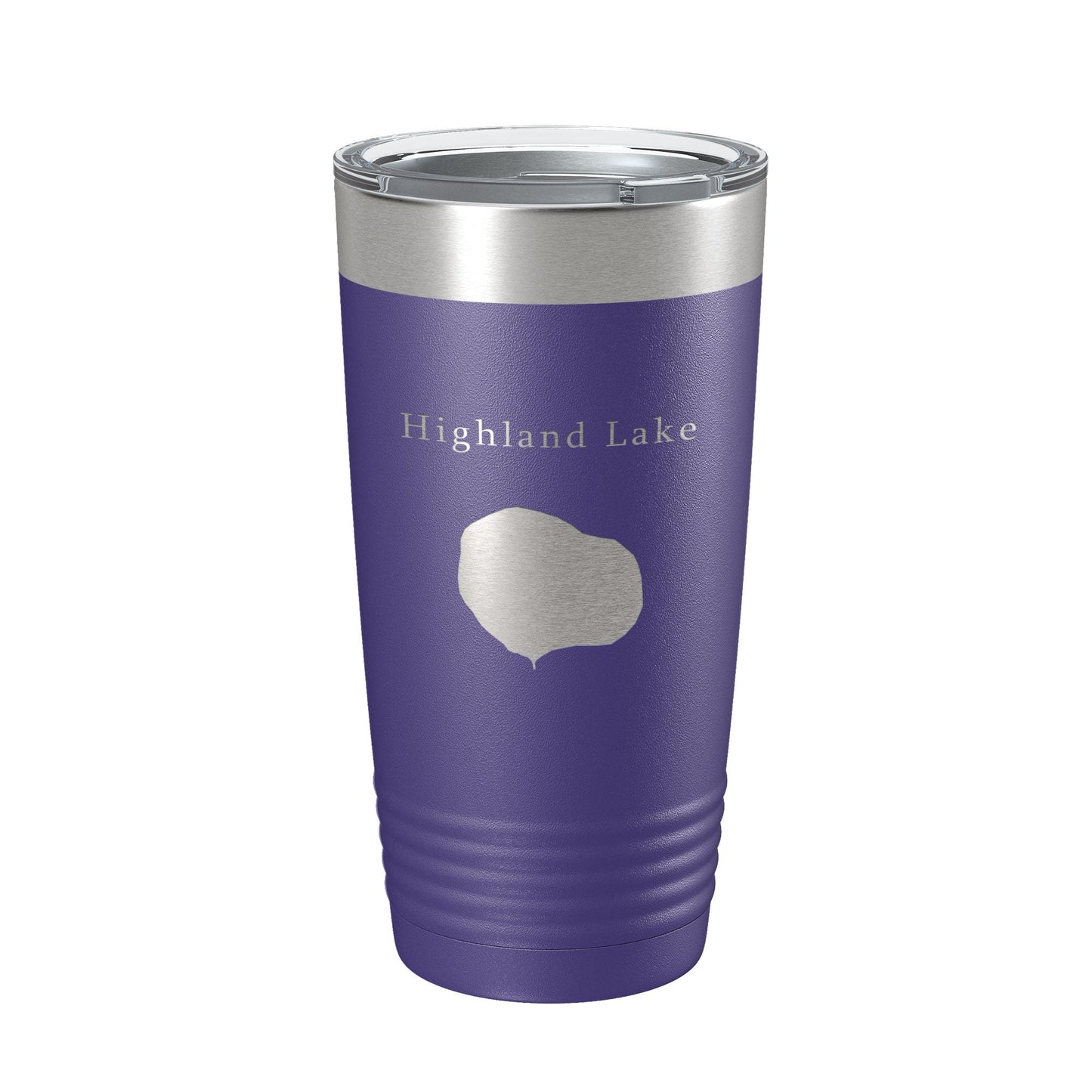 Highland Lake Map Tumbler Travel Mug Insulated Laser Engraved Coffee Cup Illinois 20 oz-15