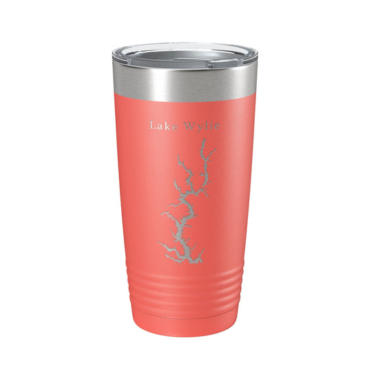 Lake Wylie Map Tumbler Travel Mug Insulated Laser Engraved Coffee Cup Charlotte North South Carolina 20 oz-20