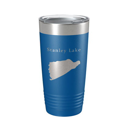 Stanley Lake Map Tumbler Travel Mug Insulated Laser Engraved Coffee Cup Idaho 20 oz-6