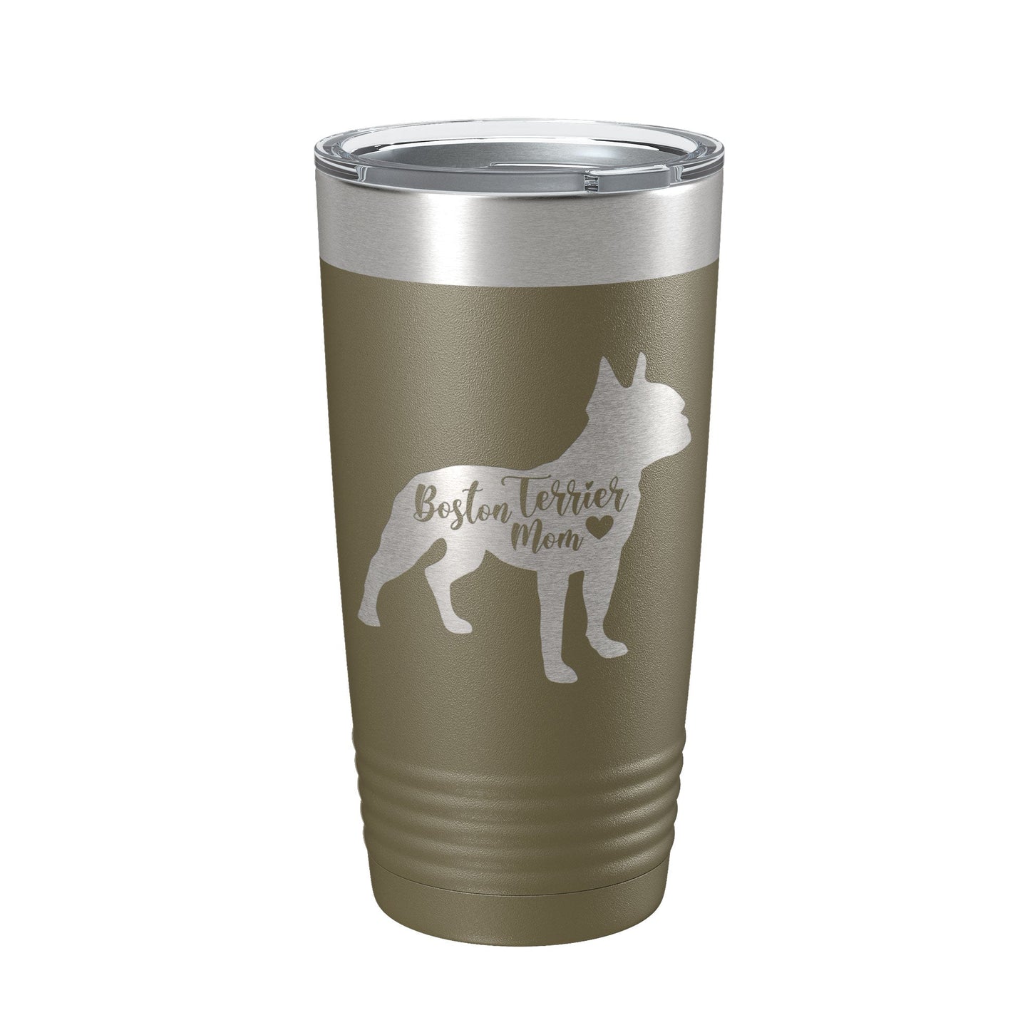 Boston Terrier Mom Tumbler Dog Travel Mug Gift Insulated Laser Engraved Coffee Cup 20 oz-21