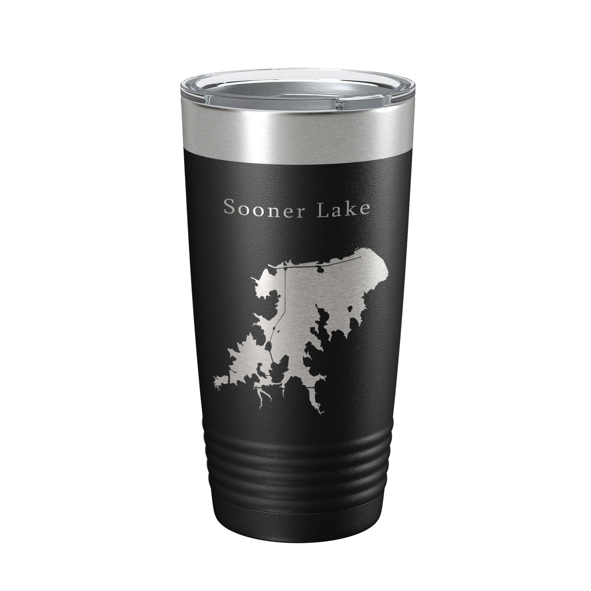 Sooner Lake Map Tumbler Travel Mug Insulated Laser Engraved Coffee Cup Oklahoma 20 oz-5