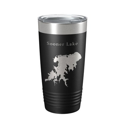 Sooner Lake Map Tumbler Travel Mug Insulated Laser Engraved Coffee Cup Oklahoma 20 oz-5