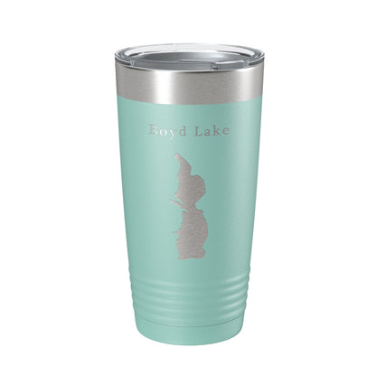 Boyd Lake Map Tumbler Travel Mug Insulated Laser Engraved Coffee Cup Colorado 20 oz-12