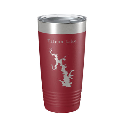 Falcon Lake International Reservoir Lago Map Tumbler Travel Mug Insulated Laser Engraved Coffee Cup Texas 20 oz-18