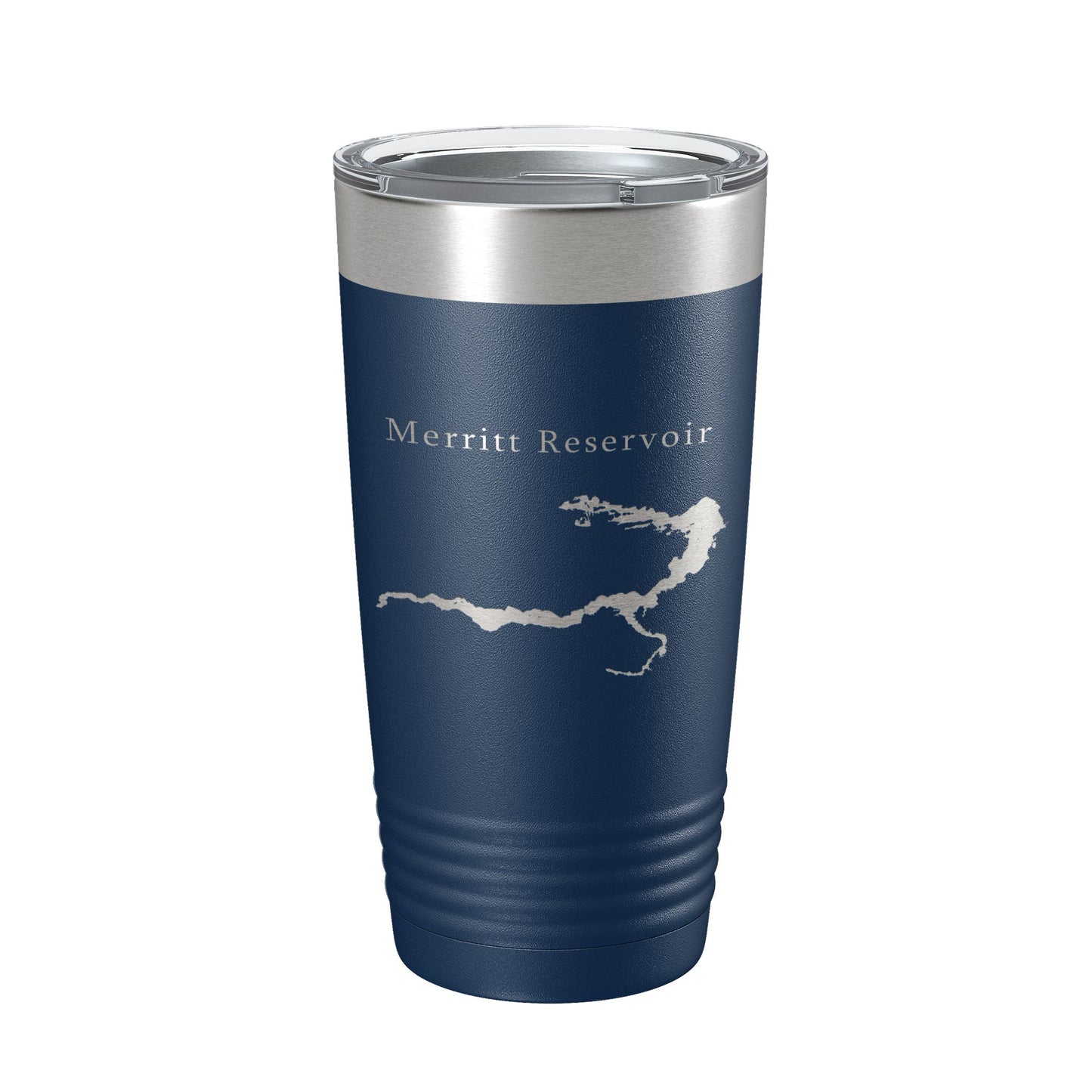 Merritt Reservoir Tumbler Lake Map Travel Mug Insulated Laser Engraved Coffee Cup Nebraska 20 oz-2
