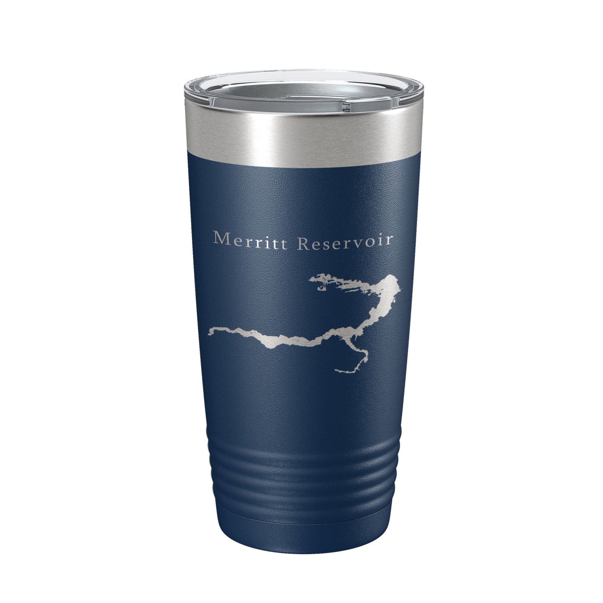 Merritt Reservoir Tumbler Lake Map Travel Mug Insulated Laser Engraved Coffee Cup Nebraska 20 oz-2