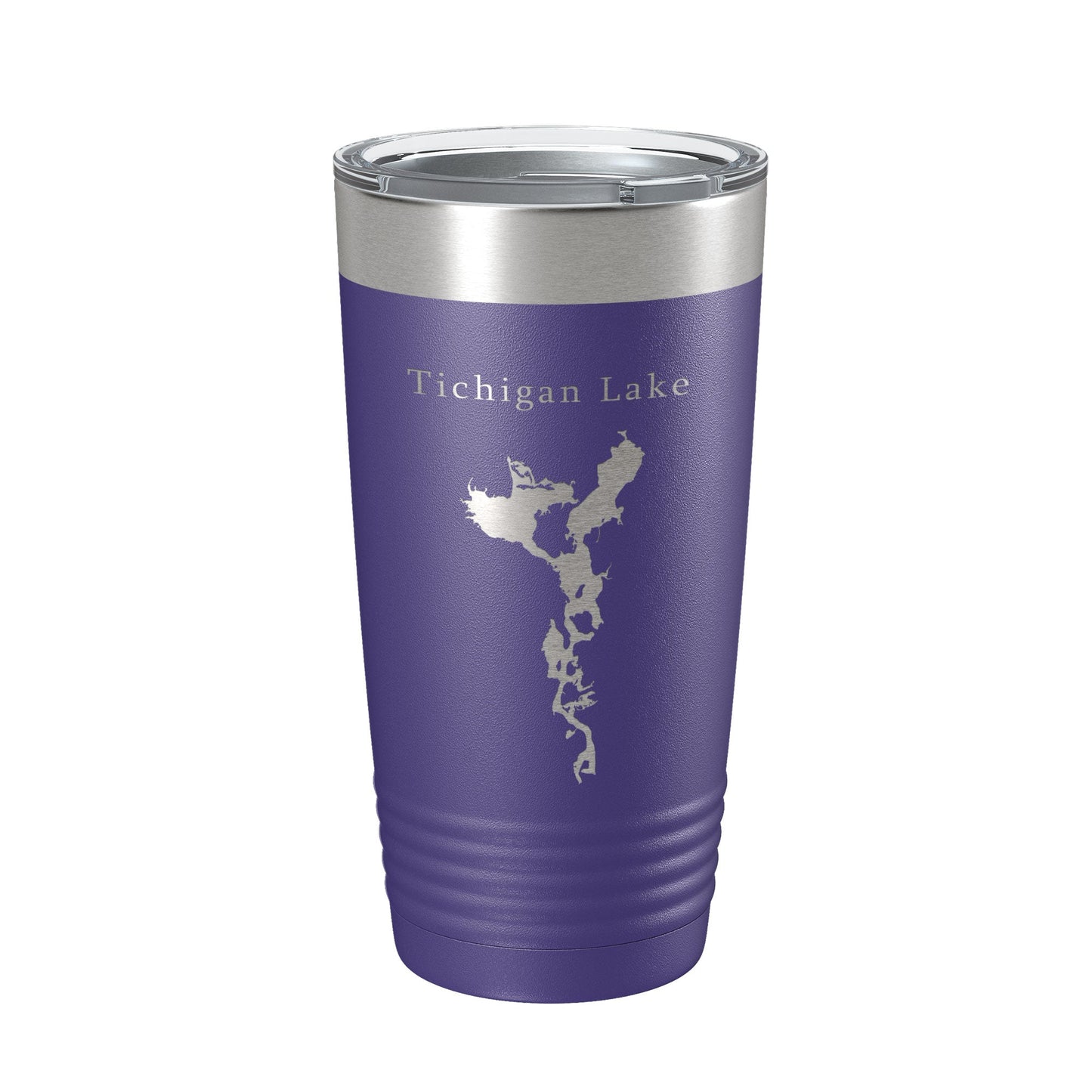 Tichigan Lake Map Tumbler Travel Mug Insulated Laser Engraved Coffee Cup Wisconsin 20 oz-15