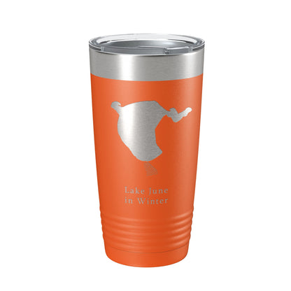 Lake June in Winter Map Tumbler Travel Mug Insulated Laser Engraved Coffee Cup Florida 20 oz-17