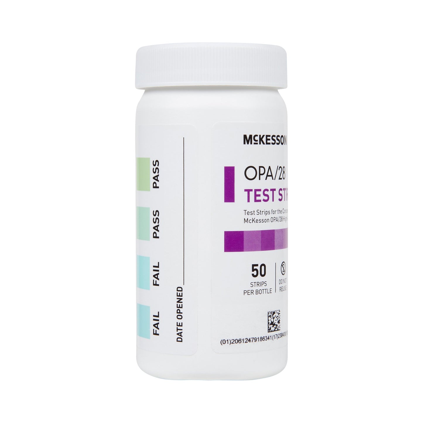 OPA Concentration Indicator McKesson OPA/28 Pad 50 Test Strips Bottle Single Use