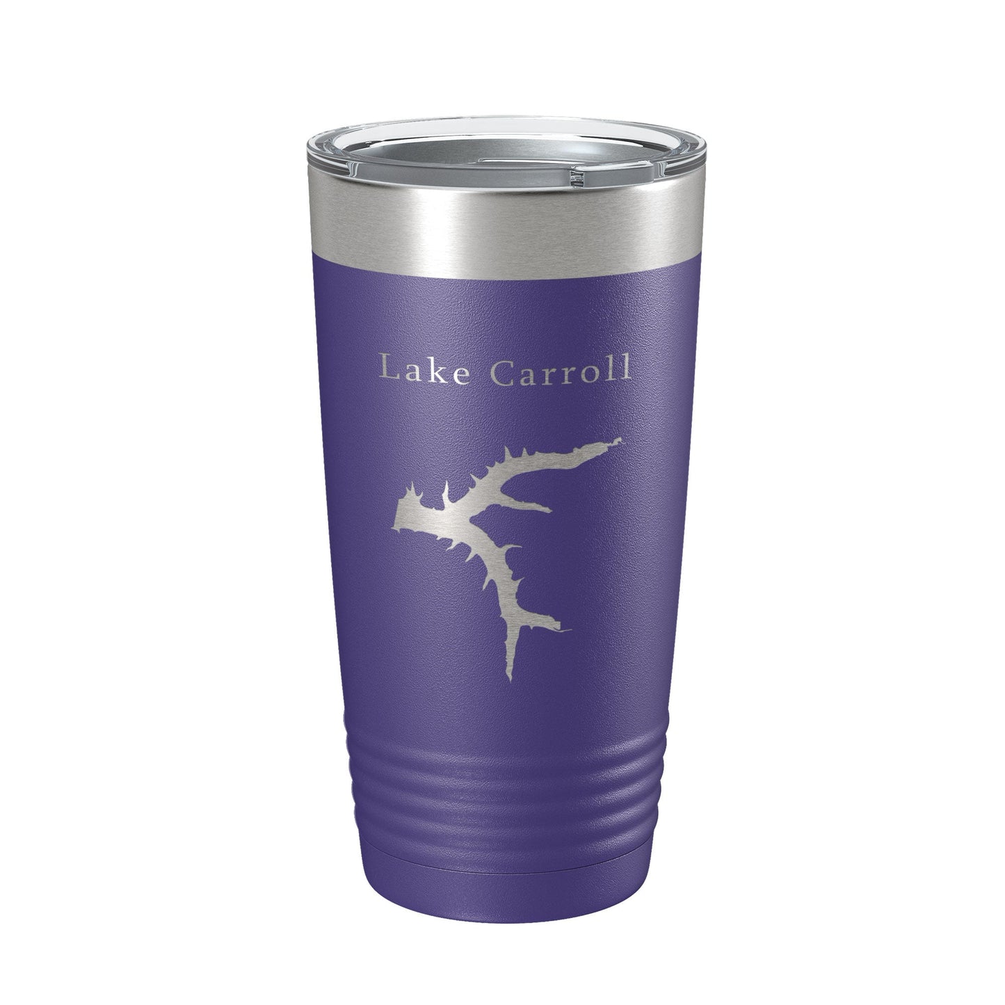 Lake Carroll Map Tumbler Travel Mug Insulated Laser Engraved Coffee Cup Illinois 20 oz-15