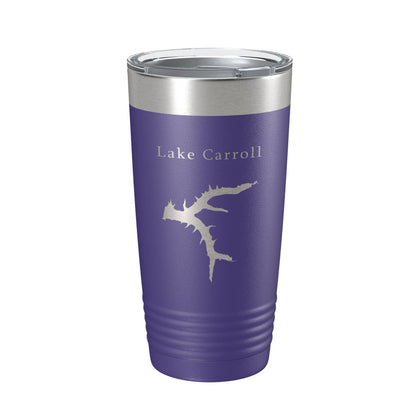 Lake Carroll Map Tumbler Travel Mug Insulated Laser Engraved Coffee Cup Illinois 20 oz-15