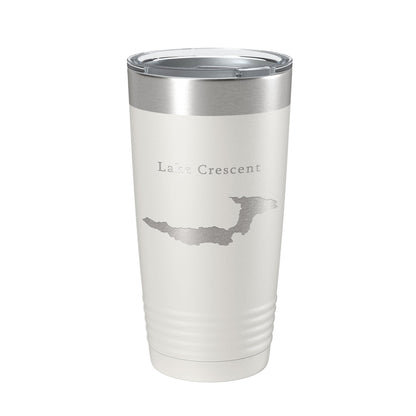 Lake Crescent Map Tumbler Travel Mug Insulated Laser Engraved Coffee Cup Washington 20 oz-7