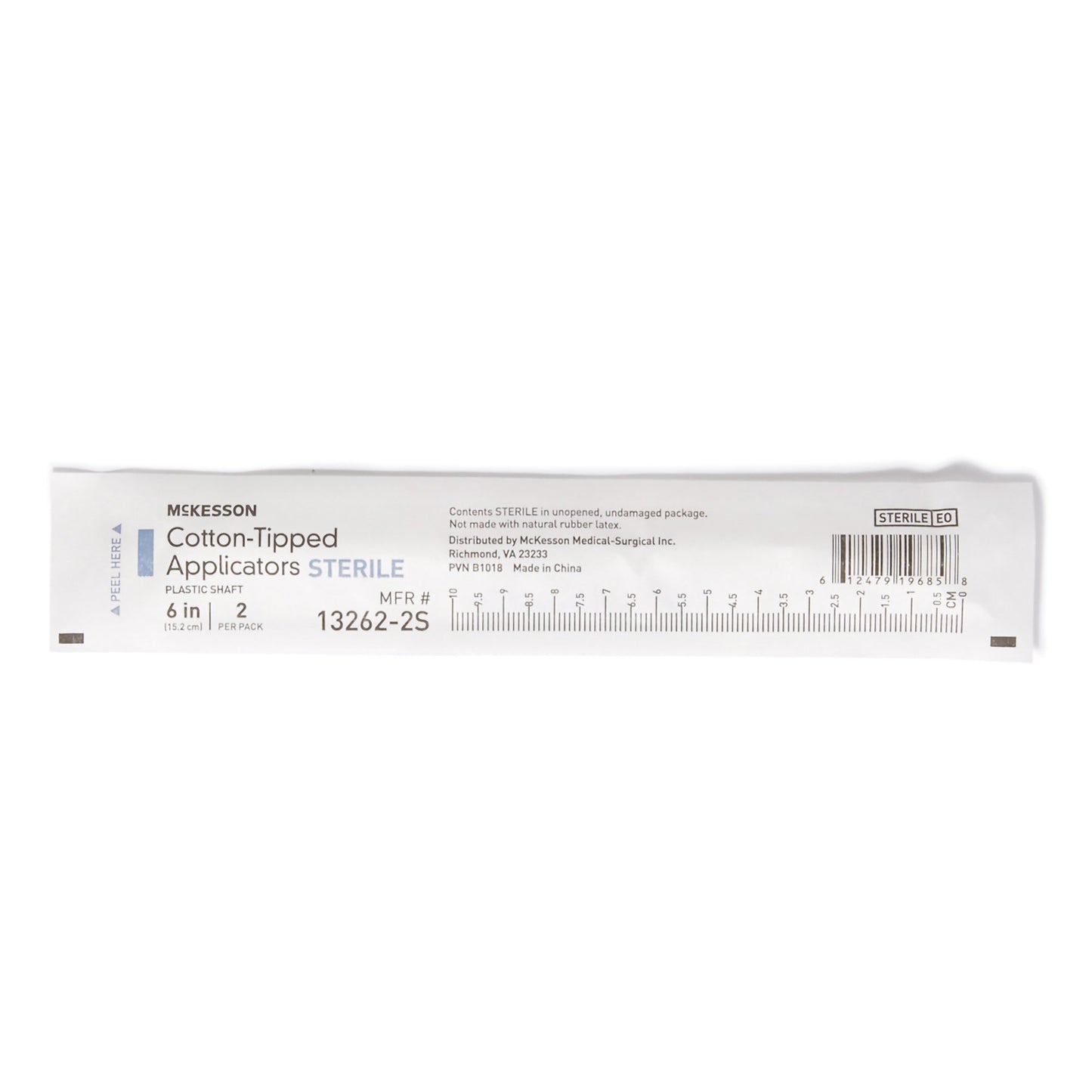 Swabstick McKesson Cotton Tip Plastic Shaft 6 Inch Sterile 2 per Pack