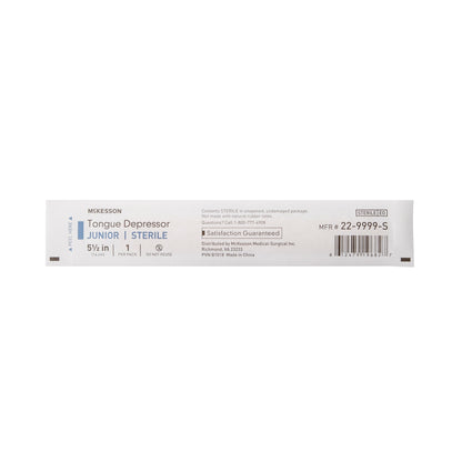 Tongue Depressor McKesson 5-1/2 Inch Length Wood Junior