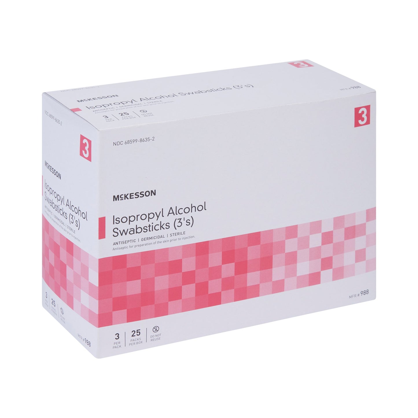 Impregnated Swabstick McKesson 70% Strength Isopropyl Alcohol Individual Packet Sterile