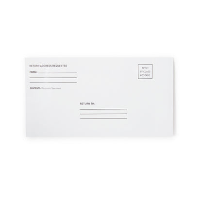Stool Collection Kit Consult™ Mailing Envelopes Containing 1 Sampler Slide, 2 Collection Tissues, 2 Applicator Sticks, and 1 Patient Instructions Consult™ iFOBT Tests MFR #'s 4485, 4486, and 4487