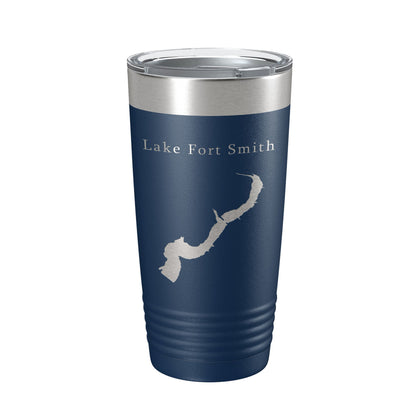 Lake Fort Smith Map Tumbler Travel Mug Insulated Laser Engraved Coffee Cup Arkansas 20 oz-8