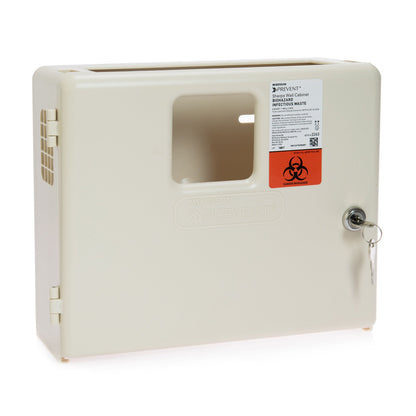 Sharps Container Cabinet / Wall Enclosure McKesson Prevent® High Impact Polystyrene Wall Mount Locking