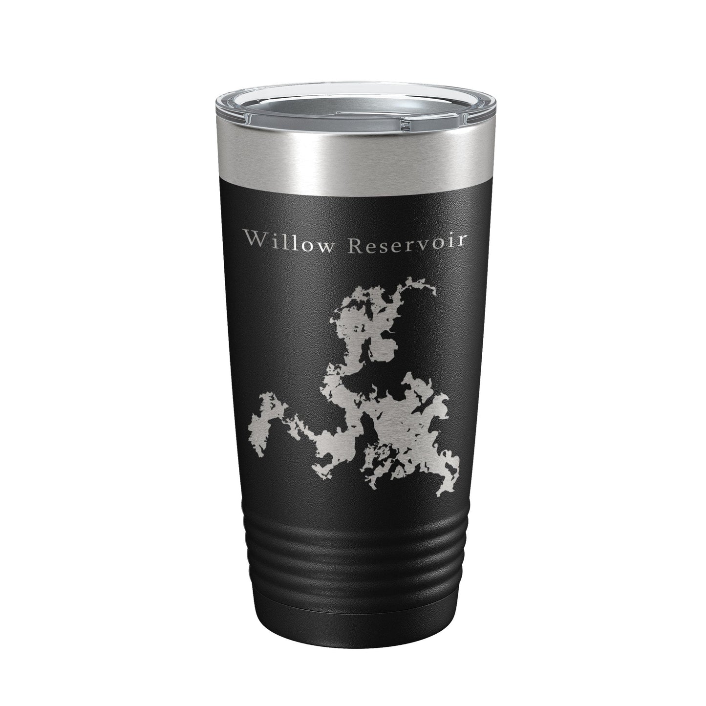 Willow Reservoir Tumbler Lake Map Travel Mug Insulated Laser Engraved Coffee Cup Wisconsin 20 oz-0