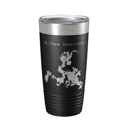 Willow Reservoir Tumbler Lake Map Travel Mug Insulated Laser Engraved Coffee Cup Wisconsin 20 oz-5