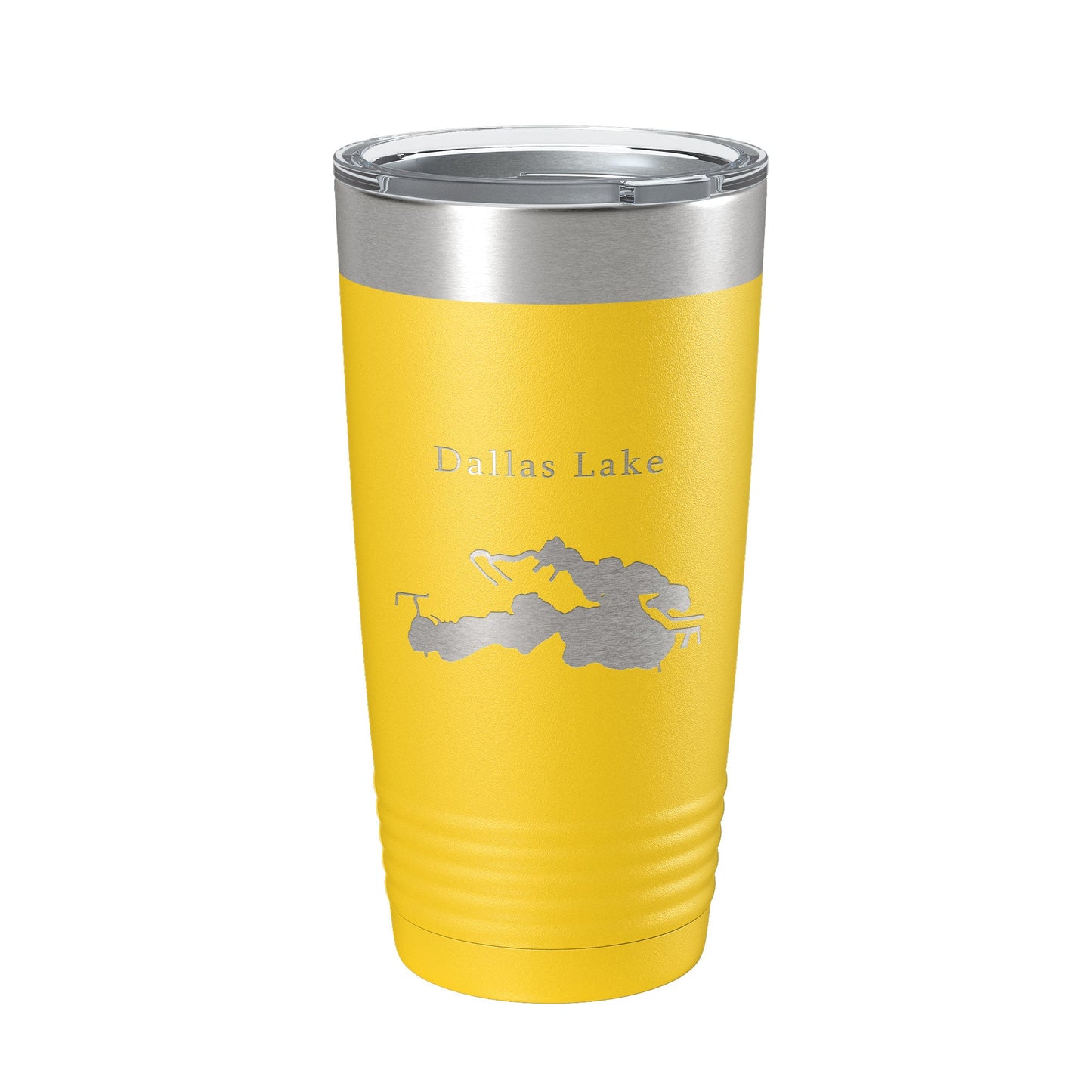 Dallas Lake Map Tumbler Travel Mug Insulated Laser Engraved Coffee Cup Indiana 20 oz-4
