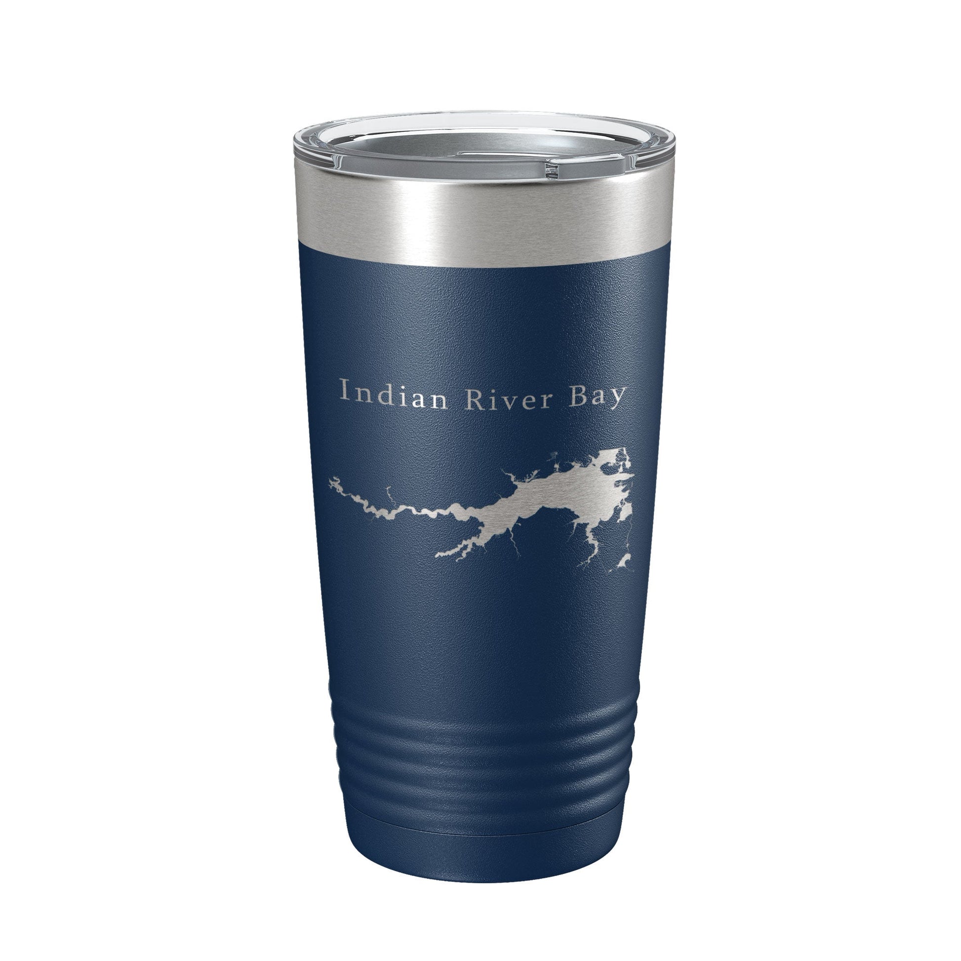 Indian River Bay Tumbler Lake Map Travel Mug Insulated Laser Engraved Coffee Cup Delaware 20 oz-2