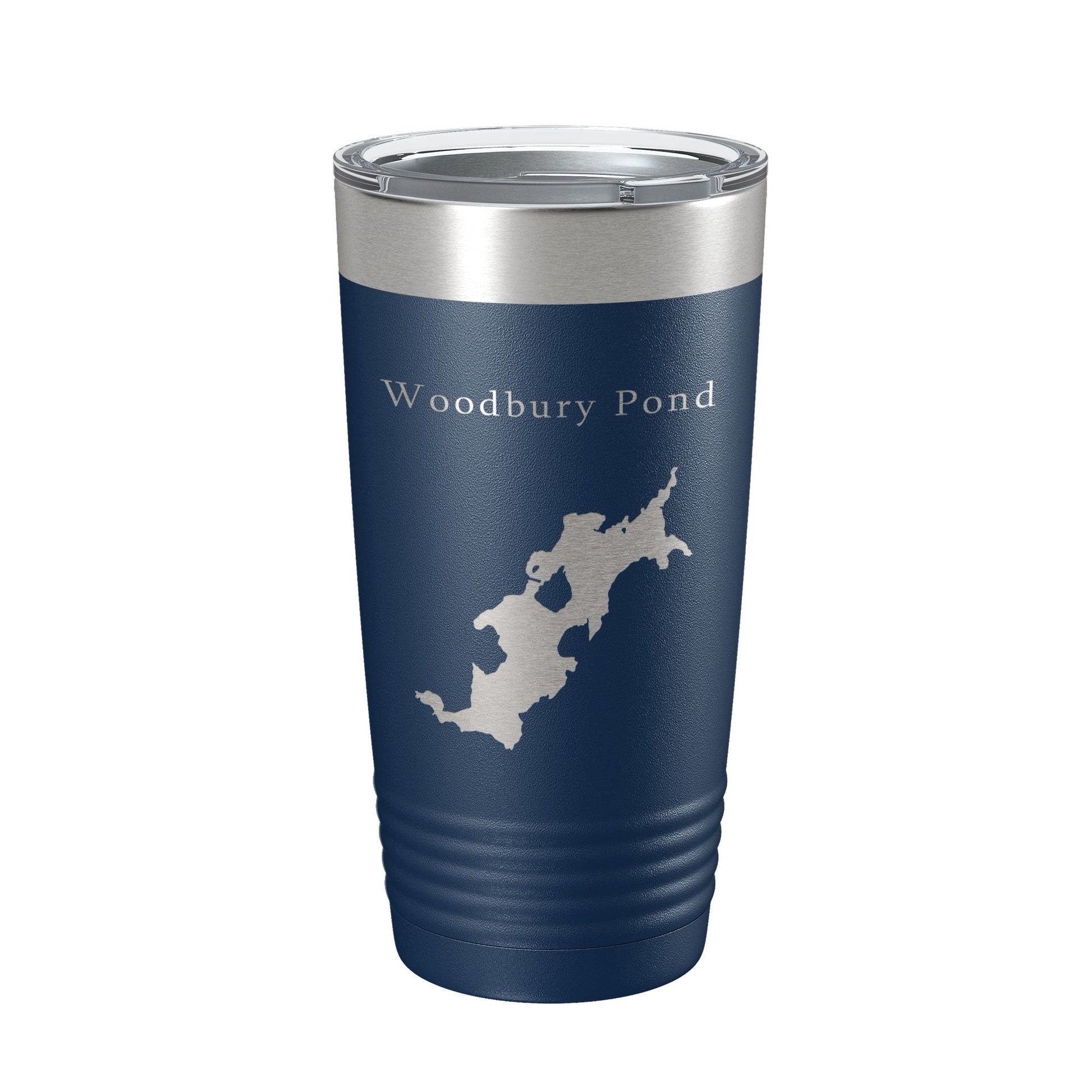 Woodbury Pond Tumbler Lake Map Travel Mug Insulated Laser Engraved Coffee Cup Maine 20 oz-2